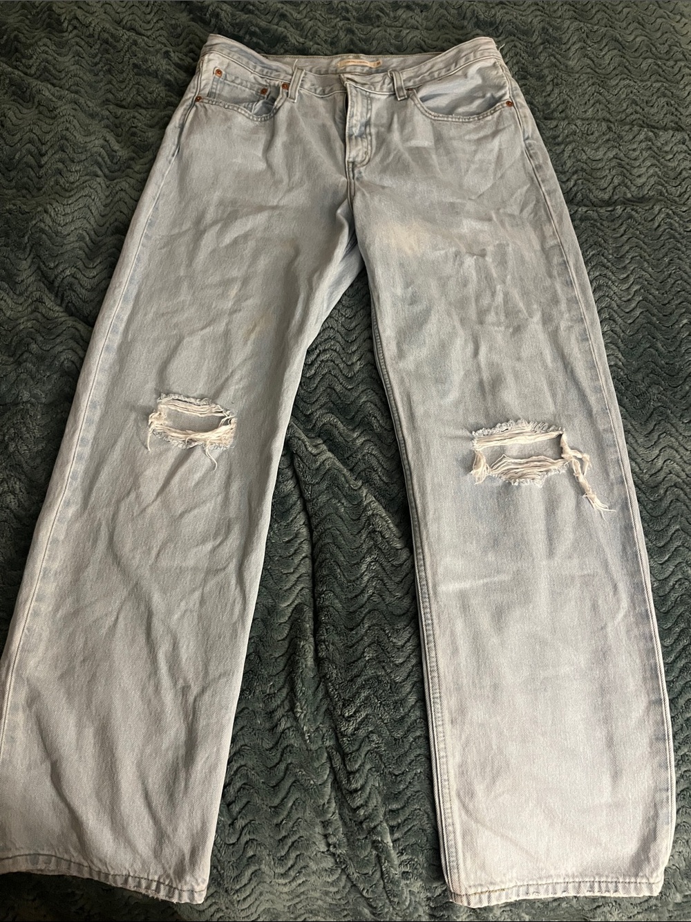 Levi's Light blue Ripped Boyfriend Jeans